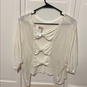 White crop top size large!